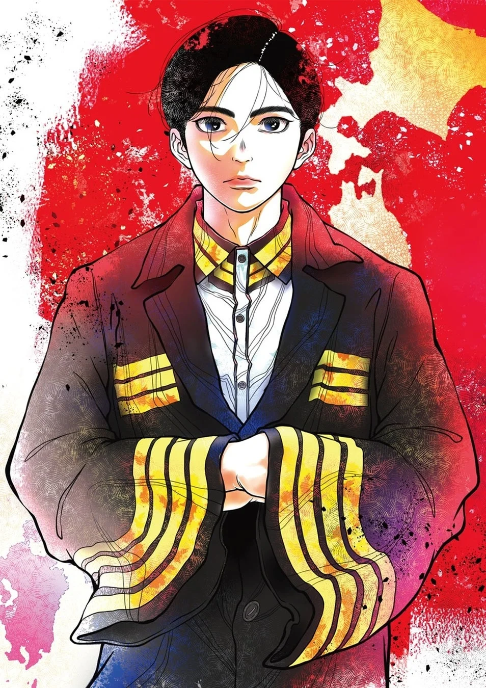 アニメ風の若い男性キャラクターイラスト