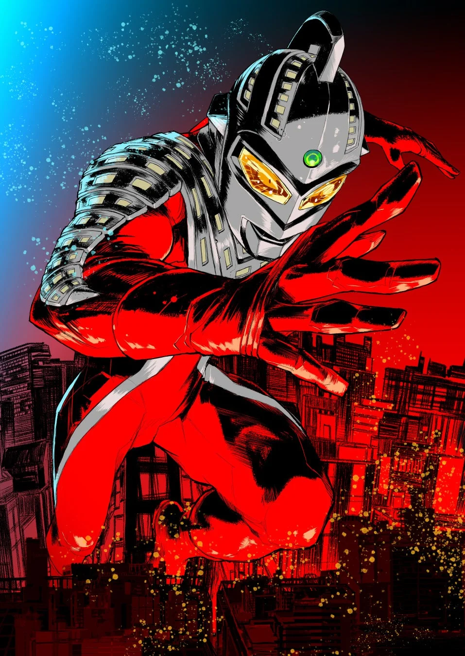 TERU氏によるULTRAMANスーツイラスト