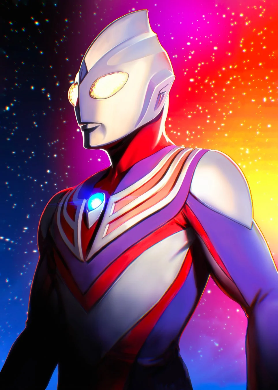 イリヤ・クブシノブ氏によるウルトラマンティガイラスト