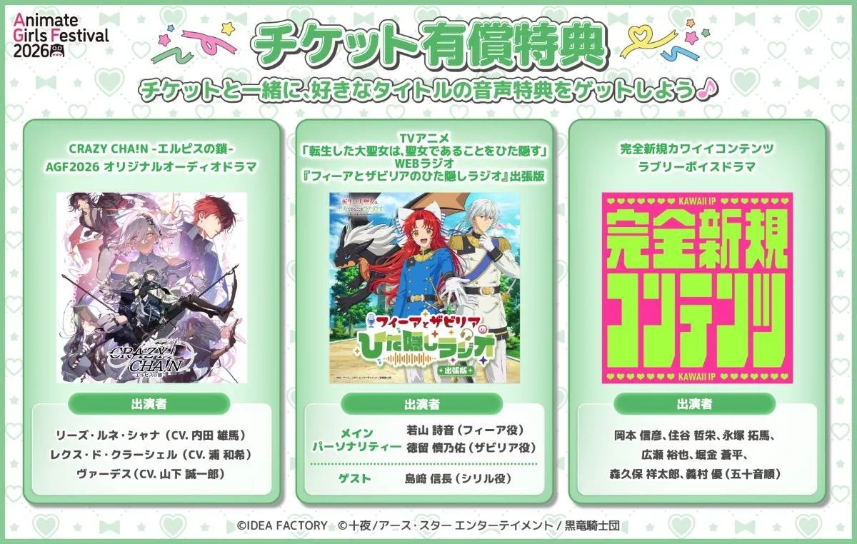 AGF2026 チケット有償特典