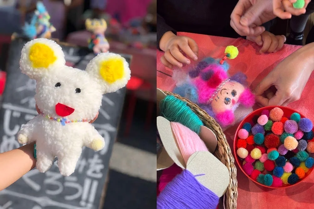 ぬいぐるみ作りのワークショップの様子