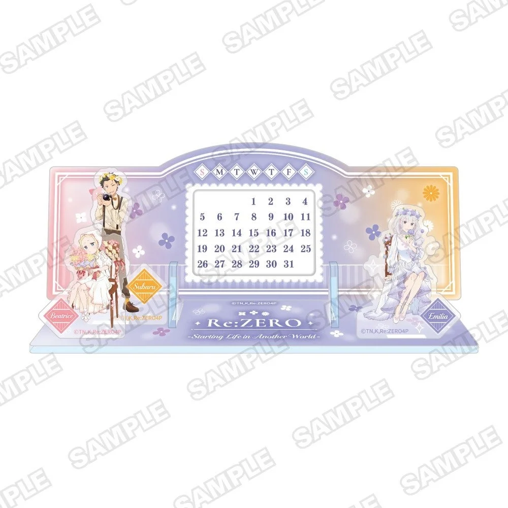 アクリル万年カレンダー Re:ゼロから始めるエミリアの誕生日生活2026ver.