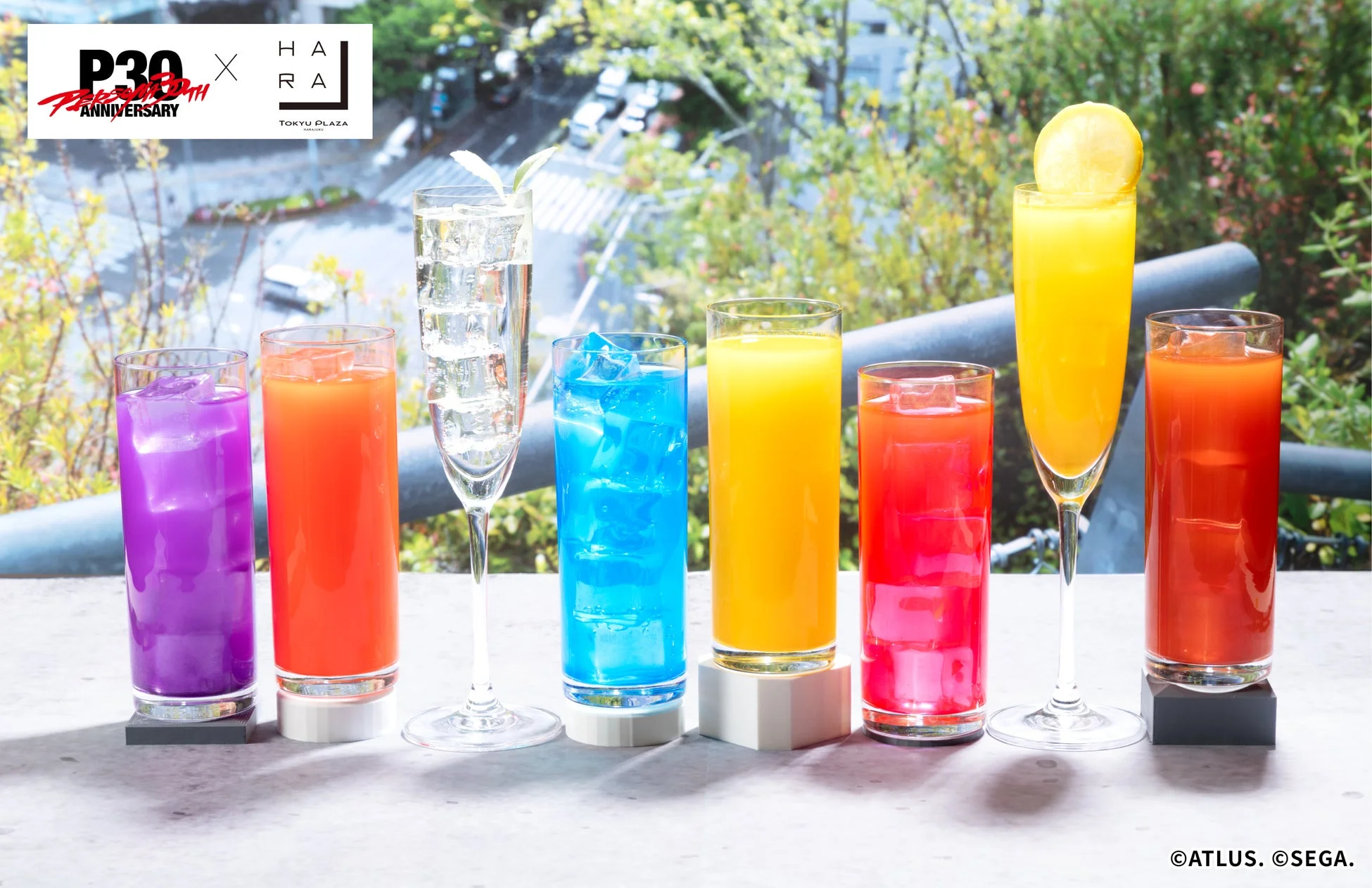 カラフルなコラボドリンク