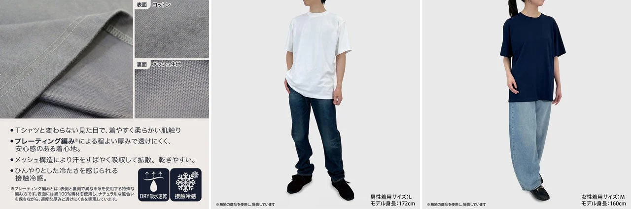 プレーティングTシャツの素材