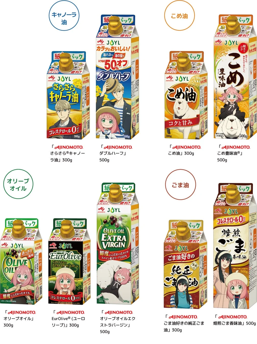 紙らくパック商品ラインナップ